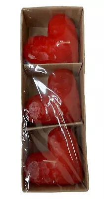 Heart Shape Floating Candle Set 3 The Salem Collection Candles 2.5” Red • $4.99