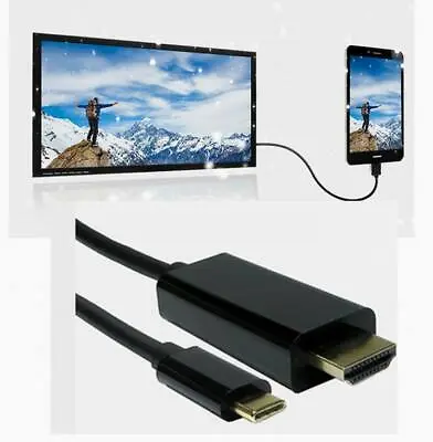 £22.95 • Buy USB C To HDMI 4K Cable Connect Phone Laptop PC To TV Phone To TV Connect Cable