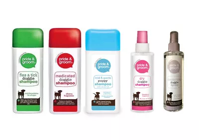 £6.59 • Buy 2x Dog Shampoo - Flea & Tick, Medicated, Mild, Dry, Deodorized -  Pride&Groom