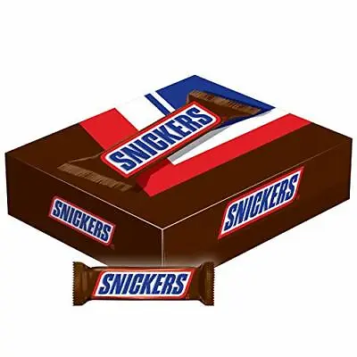 Snickers Singles Size Chocolate Candy Bars 1.86-Ounce Bar 48-Count Box • £80.79