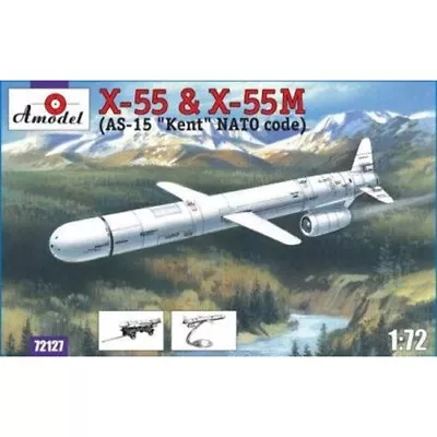 Amodel 72127 Plastic Model Kit 1:72 X-55 & X-55M (AS-15 Kent) Strategic Missile • $23.17