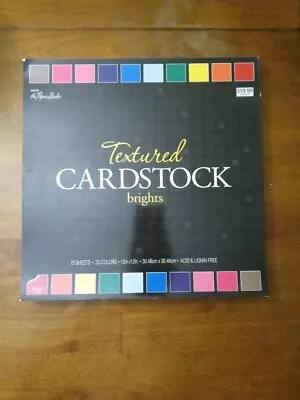 The Paper Studio Designer  Textured Cardstock  12x12 With 75 Total Sheets. • $6.99