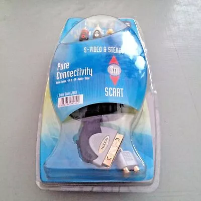 £7.55 • Buy 3M Gold Plated Scart Cable 21 Pin To S Video & Stereo Phono LCD TV PLASMA VCR