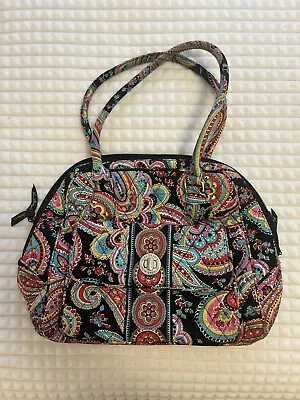 Vera Bradley Black Pink Paisley Quilted Bag • $16.99