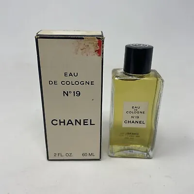 Vintage 1980s Chanel No 19 Eau De Cologne 2 OZ 60 ML • $149.99