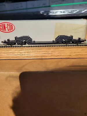 N Scale Depressed Center Flat Car W/Load By Con-Cor • $23.50