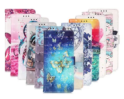 $7.69 • Buy For Sony Xperia 20 10 XZ1 XA3 3D Pattern PU Leather Flip Wallet Case Phone Cover