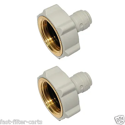 2 X DMFit 3/4  BSP To 1/4  Push-fit Adapter Washing Machine Thread Fridge • £8.95