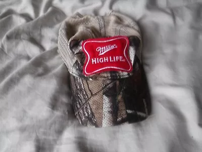Miller High Life Adjustable Camo Trucker Hat Pre Owned • $7.77