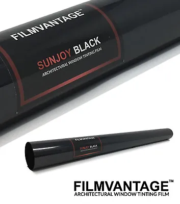 SunJoy Black Home Commercial Solar UV Window Tinting Film Light Tint To Privacy • $11.03