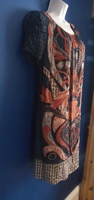 £25 • Buy New Hand Embellished John Rocha Dress UK 20. Rrp £59.00 With Statement Sleeves 