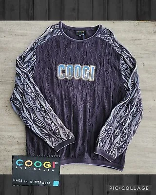 Vintage Coogi Knitted Sweater Embroidered Spellout Sz 2XL Made In Australia • $199.99