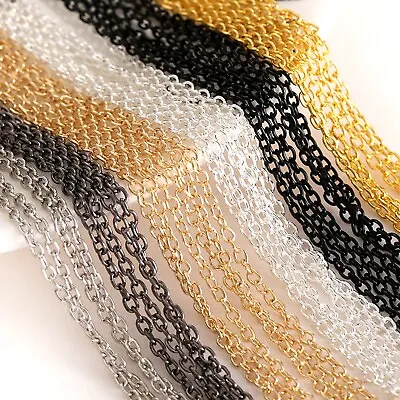 10 Metres Cable Open Link Metal Chains 3X2mm Delicated Chain DIY Jewelry Crafts • £3.83