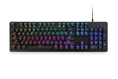 $36 • Buy Kogan Full RGB Wired Mechanical Gaming Keyboard Blue Switch For PC/Laptop Black