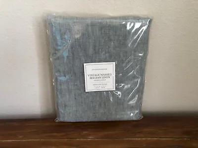 Restoration Hardware Shower Curtain Vintage Washed Belgian Linen Dark Gray 72x72 • $119.93