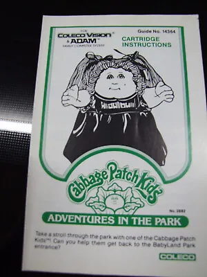 F Offers Combine Colecovision Manual  -  Cabbage Patch Kids • £14.99