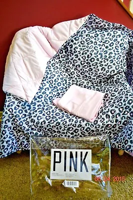 Victorias Secret Pink LEOPARD Comforter & Sheets BEDDING SET Twin XL NWT • $579.95