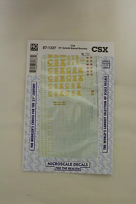 Microscale Decals HO Scale CSX 50' Outside Braced Boxcars #87-1337 • $7.50