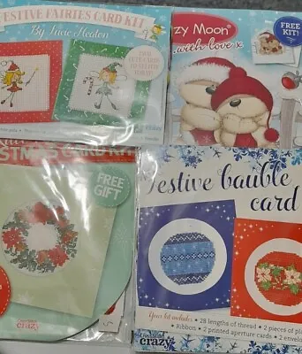 £5 • Buy Christmas Cross Stitch Cover Kits X4 Set E