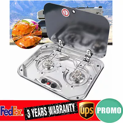 2 Burner Boat Caravan RV Camper Gas Stove Hob LPG Cooktop Stove Stainless Steel  • $186.20