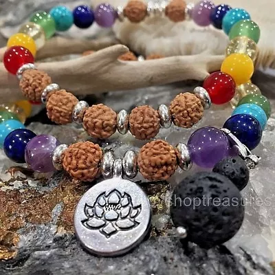 $12.30 • Buy Chakra Aromatherapy Diffuser Essential Oil Lava Lotus Flower Charm Bodhi Bead