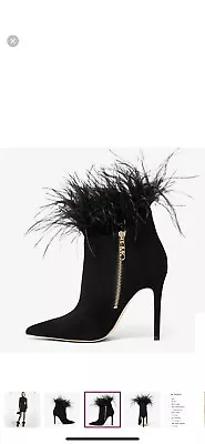 Michael Kors Whitby Feather Trim Shade Ankle Boot Reg. $199.00 • $85