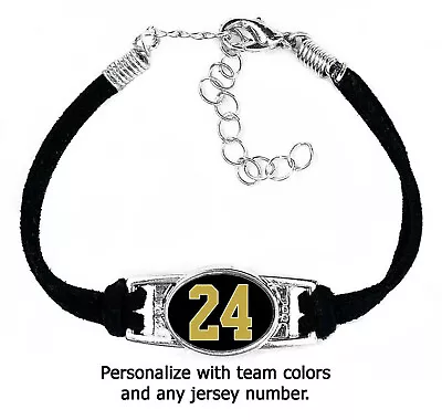 Softball Bracelet With Any Team Colors And Jersey Numbers • $18.99