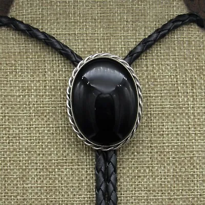Sterling Silver Oval Onyx Bolo Tie By Jose Campos+ • $285