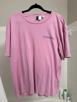 Madonna Extra Large Unisex Pink True Blue 2018 H And M T Shirt XL RARE • £28.94