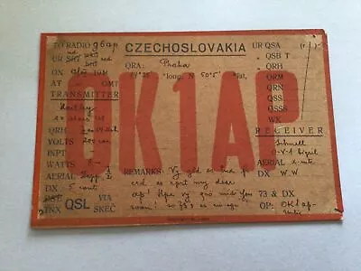 £10 • Buy QSL Radio Card Czechoslovakia 1931 Ref 65345