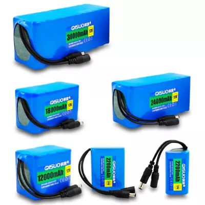 £19.91 • Buy New DC 12V 1500-30000mAh Rechargeable Li-Battery Pack For LED Light Bar Robotics