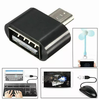 2 Pcs Micro USB Type B Mini OTG Adapter Male To USB A Hot Deco Female Fast • $1.16