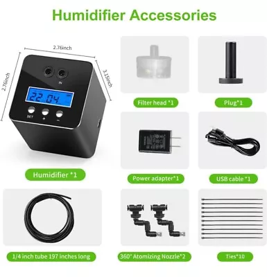 Reptile Humidifiers Smart LCD Misting System Mister Automatic With Timer • $21.75