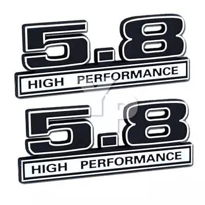 5.8 Liter 351 Engine High Performance Emblems In Chrome & Black - 5  Long Pair • $22.67