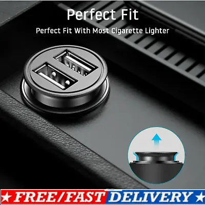 £2.99 • Buy USB Car Charger Cigarette Lighter With Dual Socket Adapter For IPhone Samsung UK