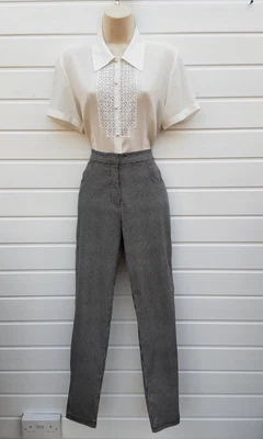 £6.99 • Buy Trousers,skiny Leg,black Gingham,rockabilly,50's,60's,80's,vintage Style,size 10