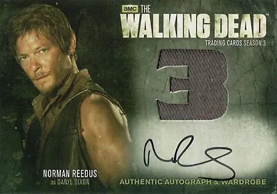£129.52 • Buy The Walking Dead Season 3, Norman Reedus (Daryl) Autograph Wardrobe Card AM10