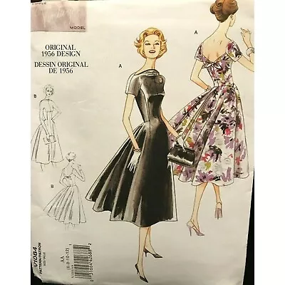 Vogue V1084 Vintage Model Original Dresses 1956 Design 2 Styles Uncut Sizes 6-12 • $20.47