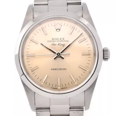 ROLEX Air King 14000 Stainless Steel Silver Dial Automatic Men's Watch R#130042 • $3219.30