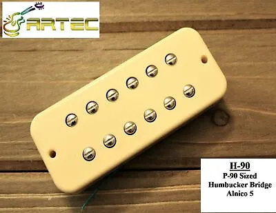 Artec H-90 P-90 Sized Humbucker Bridge Pickup Alnico 5 Ivory • $23