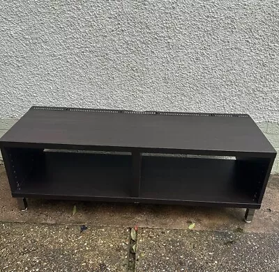 IKEA BESTA TV Bench Unit Black-Brown Cabinet With Feet & Rack (3) • £5