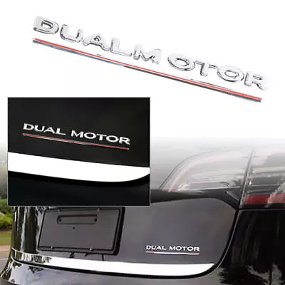 Dual Motor Emblems Rear Trunk Lid Tailgate Badge Emblem Fit For Tesla Model 3SXY • $9.90