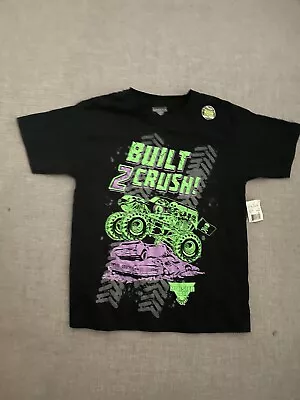 Monster Jam Boys Youth XL Size 14/16 Black T Shirt Glow In The Dark Graphic • $19.99