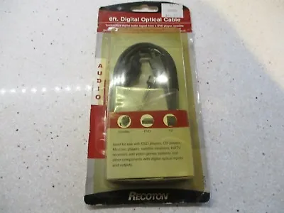 RECOTON 6FT. DIGITAL OPTICAL CABLE With MINI OPTICAL ADAPTERS • $5