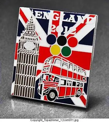 Olympic Pins 2012 England Union Jack Uk London Flag Double Decker Bus & Big Ben  • $3.95