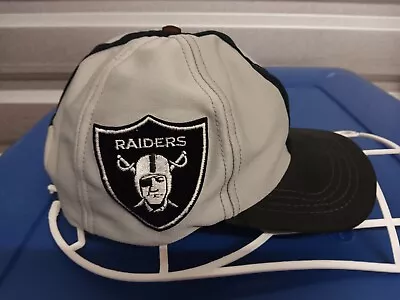 VTG 80s 1980 Oakland Raiders NFL Football Helmet Cap Hat Size Large Snapback. • $30