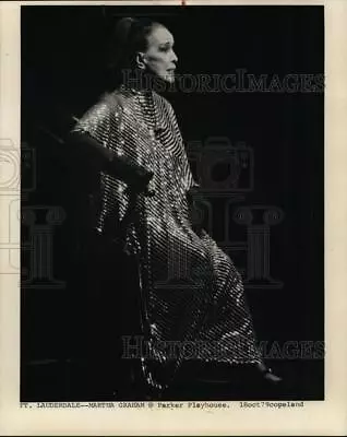 1979 Press Photo Martha Graham In Ft. Lauderdale At Parker Playhouse - Lrp08741 • $16.99