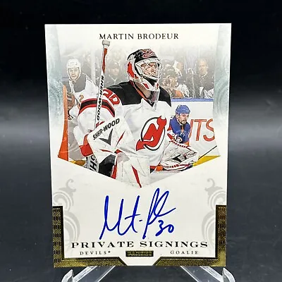 Martin Brodeur 2011 Panini Private Signings Auto SP On Card! Devils! • $225