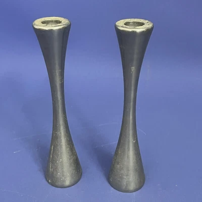 £13.99 • Buy Metal Tapered Candle Stick Holders Candlesticks Set Of 2 Silver Colour