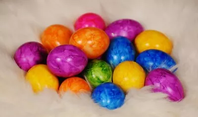 5 Colours Marble Brilliant Shine Paint Dye Decorate Craft Art Easter Eggs Egg • £4.55